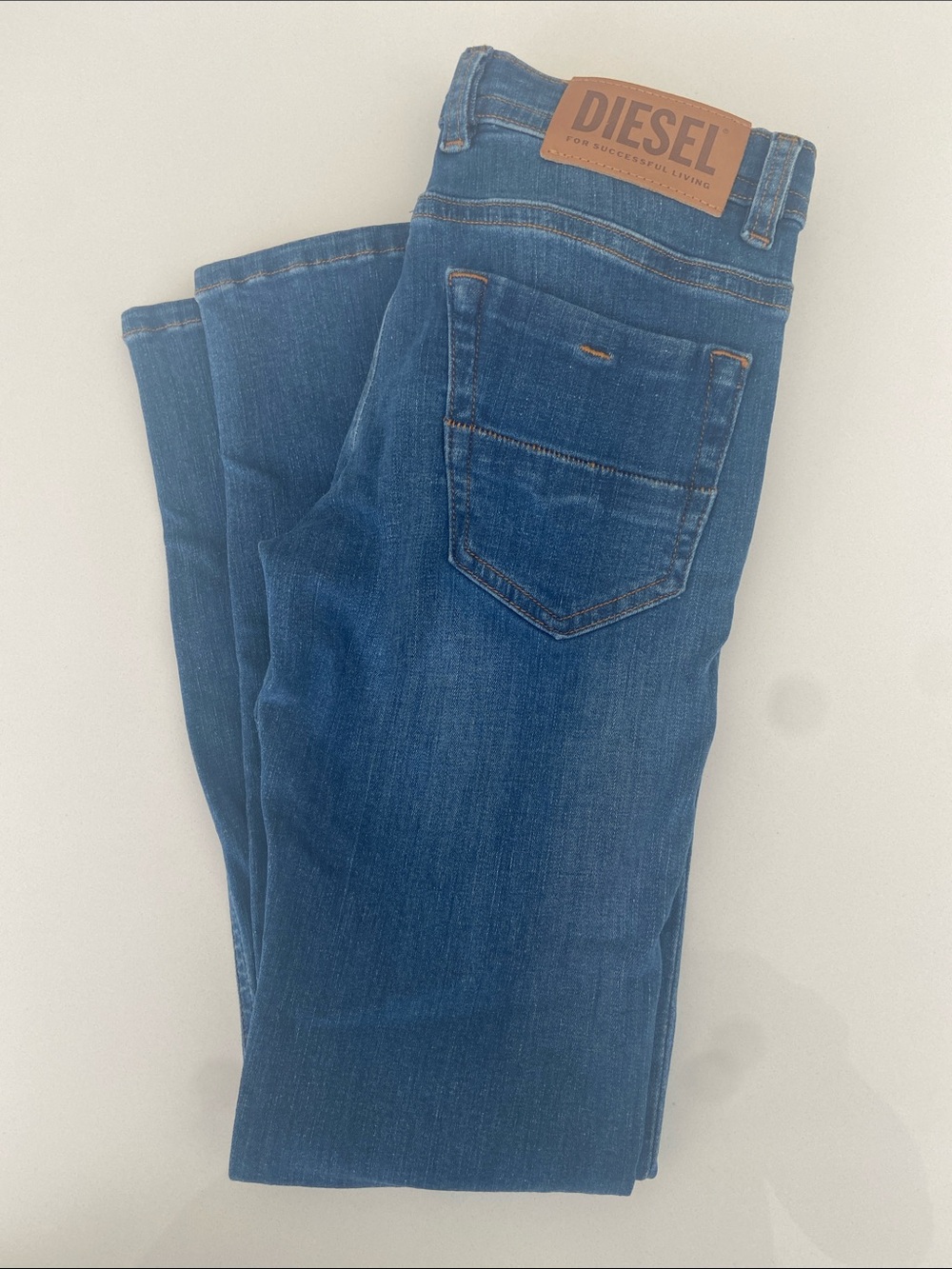 Diesel Boy’s Dark Blue Slim Straight Jeans